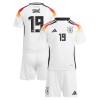 Koszulka Niemcy Sane 19 Dziecięcy Domowe Euro 2024 Koszulki Piłkarskie Krótki Rękaw